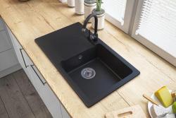 Graniteland Liri Granit Svart diskho med avrinningsyta 765x448 mm 1208971438
