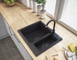 Graniteland Adda Granit svart 1.5 Diskho Överbyggnad 600x495mm 1208971454