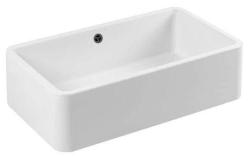 Ausmann Ceramic Mira Keramisk Vit Diskbänk - Undermontering och Mellanmontering 795 x 460 mm med Gun metal plugg 1208971468