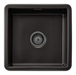 Ausmann Ceramic Ember Keramisk Matt Svart Kvadratisk Spolho Uppbyggnad och Underbyggnad 40 x 40 cm med Gun metal plug 1208971488