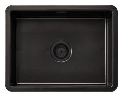 Ausmann Ceramic Ember Keramisk Matt Svart Diskho - Överbyggnad och Underbyggnad 54 x 40 cm med Svart plugg 1208971499