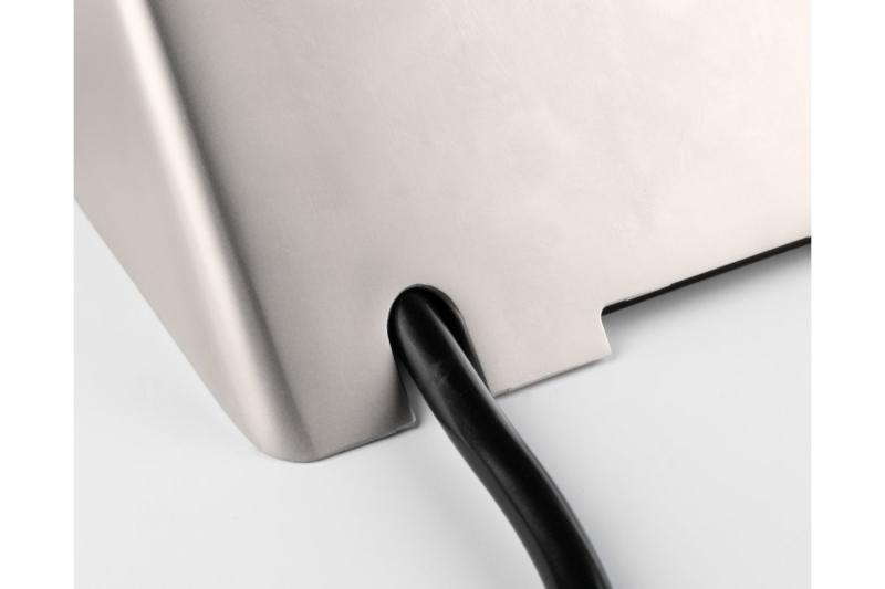 Möbeluttag SOFITO, 2xSCHUKO, USB A+C, kabel 1,5 m, rostfritt stål