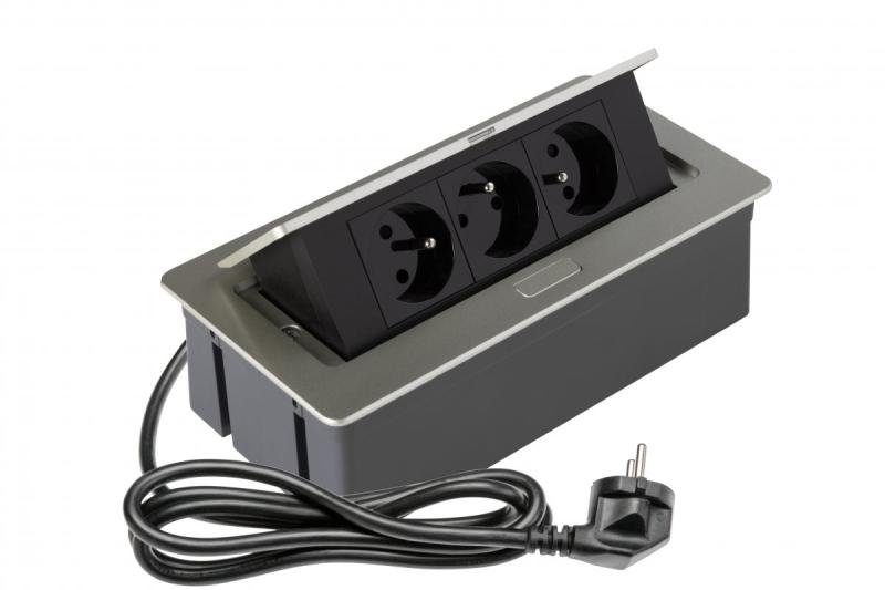 SOFT utdragbart eluttag, strömkabel 1,5 m