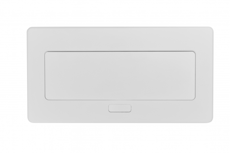 Möbelsuttag MULTISOFT, 2xSCHUKO, USB A+C, RJ45, HDMI, kabel 1,5 m, vit