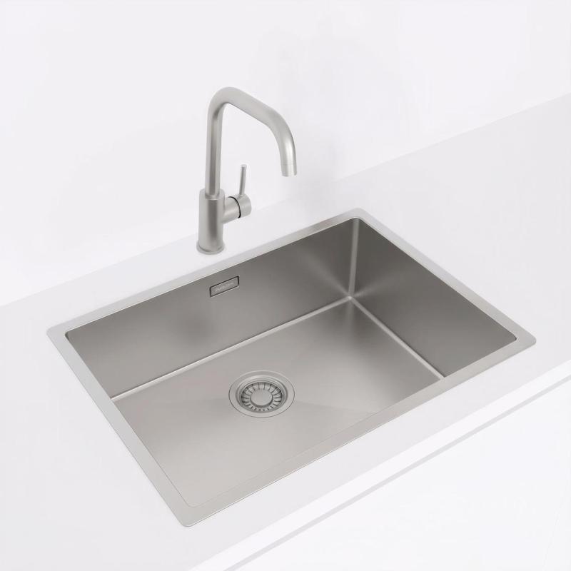 Pure.Sink Luxion Rostfritt stål diskho 55x40 cm undermonterad, infälld och påbyggd PLX5540-02