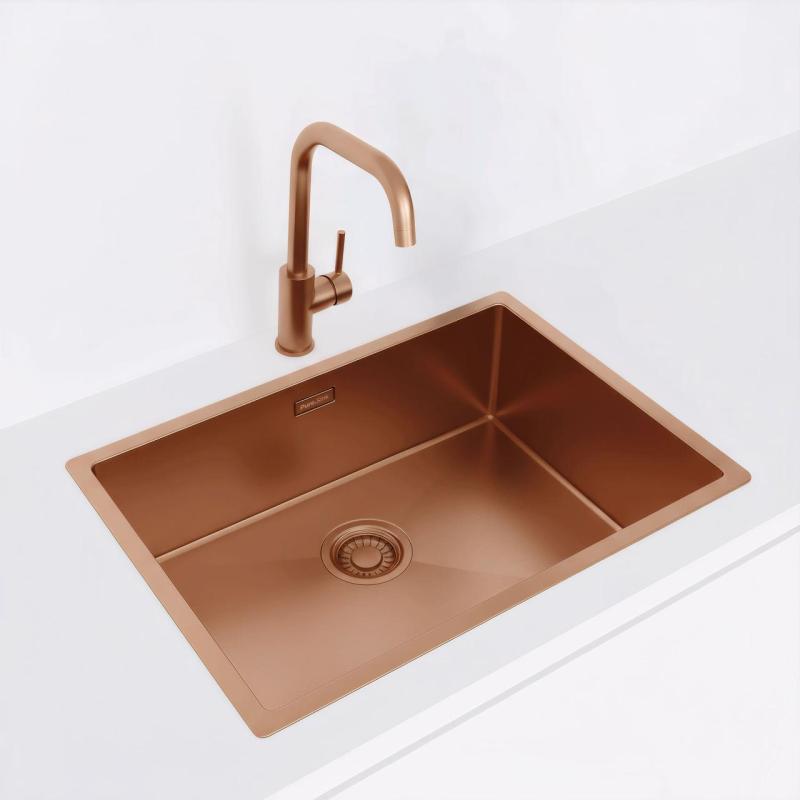 Pure.Sink Luxion Koppar diskho 55x40 cm underbyggd, infälld och påbyggd PLX5540-62
