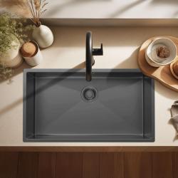 Pure.Sink Luxion Stor spola i gun metal, 74 x 40 cm, underbyggd, infälld och påbyggd PLX7440-61