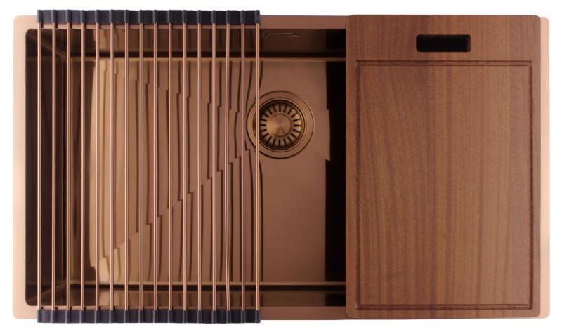 Pure.Sink Luxion Stor kopparspis 74x40 cm underbyggd, infälld och påbyggd PLX7440-62