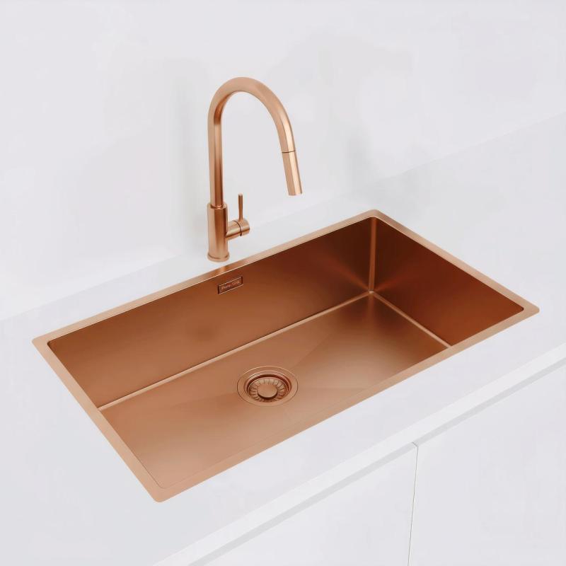 Pure.Sink Luxion Stor kopparspis 74x40 cm underbyggd, infälld och påbyggd PLX7440-62