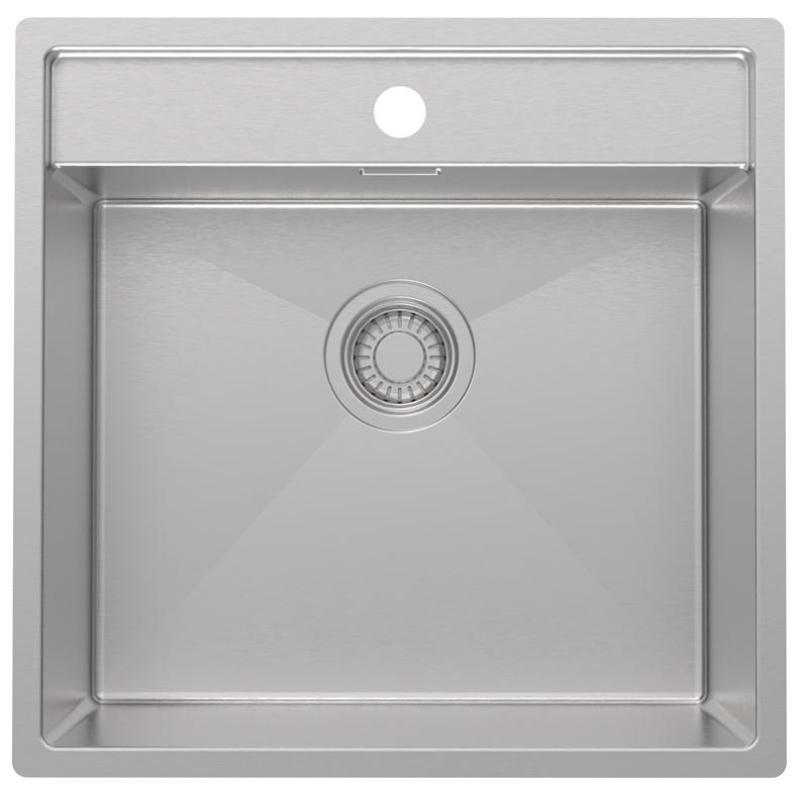 Pure.Sink Luxion Rostfritt stål diskho 51x50 cm Tapwing med kranhål PLX5150T-02
