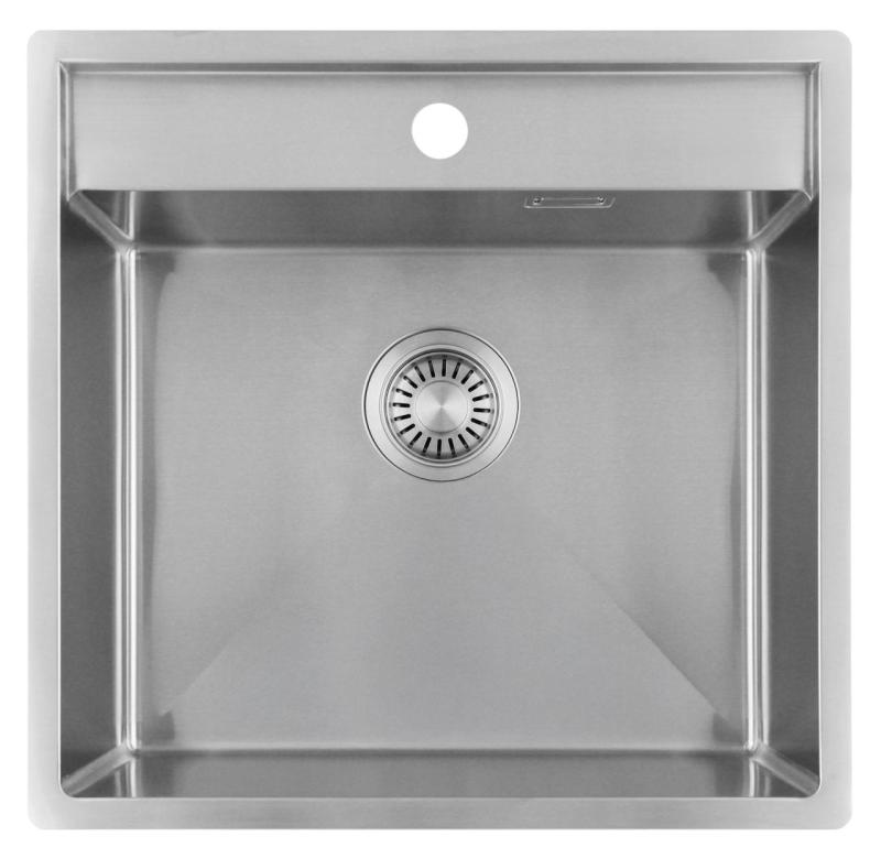 Pure.Sink Luxion Rostfritt stål diskho 51x50 cm Tapwing med kranhål PLX5150T-02