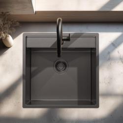 Pure.Sink Luxion Gun metal diskho 51x50 cm Tapwing med kranhål PLX5150T-61