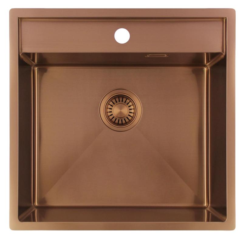 Pure.Sink Luxion Koppar diskho 51x50 cm Tapwing med kranhål PLX5150T-62
