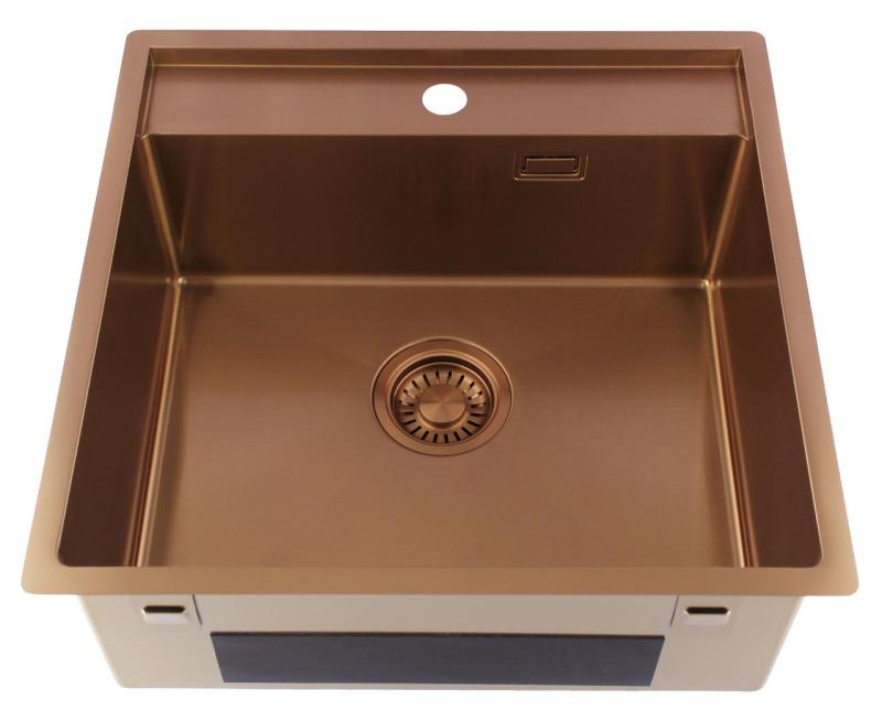 Pure.Sink Luxion Koppar diskho 51x50 cm Tapwing med kranhål PLX5150T-62