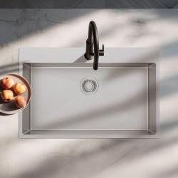 Pure.Sink Luxion Stor rostfri diskho 78x50 cm Tapwing med kranhål PLX7850T-02