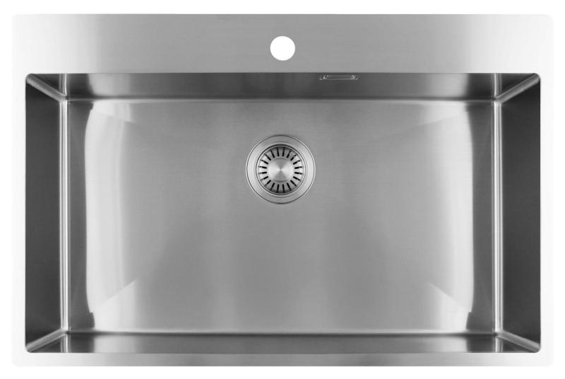 Pure.Sink Luxion Stor rostfri diskho 78x50 cm Tapwing med kranhål PLX7850T-02