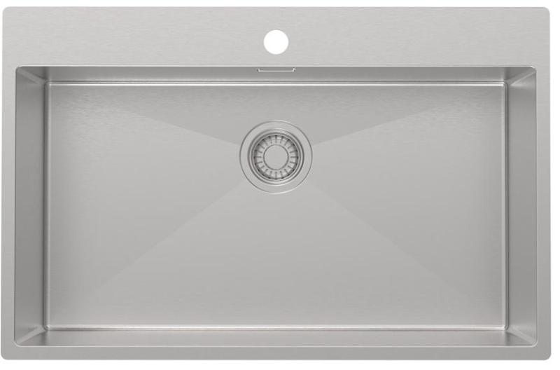 Pure.Sink Luxion Stor rostfri diskho 78x50 cm Tapwing med kranhål PLX7850T-02