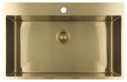 Pure.Sink Luxion Stor gulddiskho 78x50 cm Tapwing med kranhål PLX7850T-60