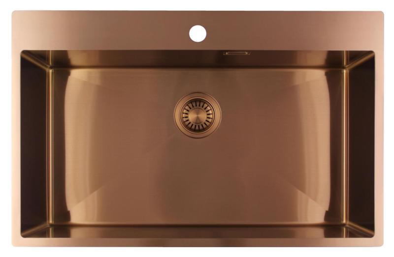 Pure.Sink Luxion Stor kopparspis 78x50 cm Tapwing med kranhål PLX7850T-62