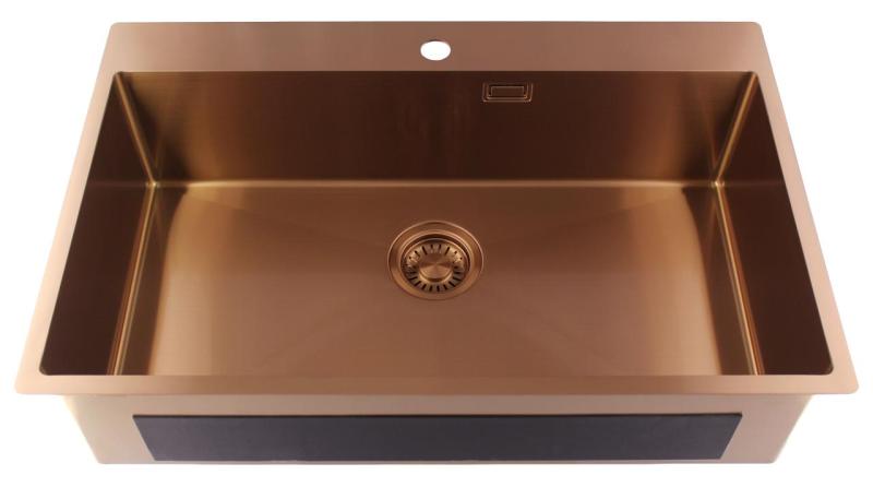 Pure.Sink Luxion Stor kopparspis 78x50 cm Tapwing med kranhål PLX7850T-62
