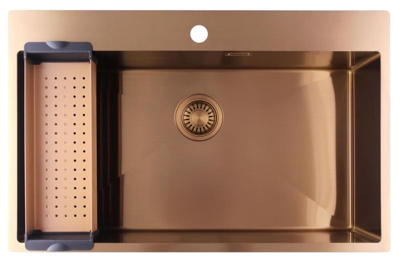 Pure.Sink Luxion Stor kopparspis 78x50 cm Tapwing med kranhål PLX7850T-62