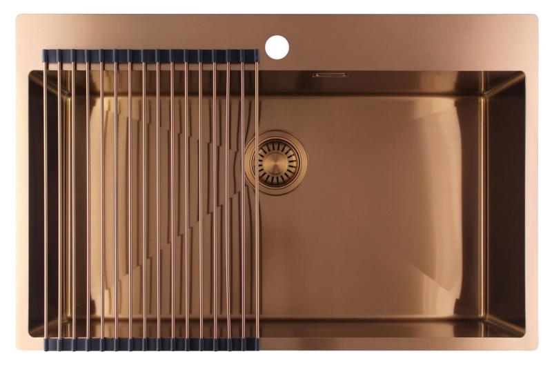 Pure.Sink Luxion Stor kopparspis 78x50 cm Tapwing med kranhål PLX7850T-62