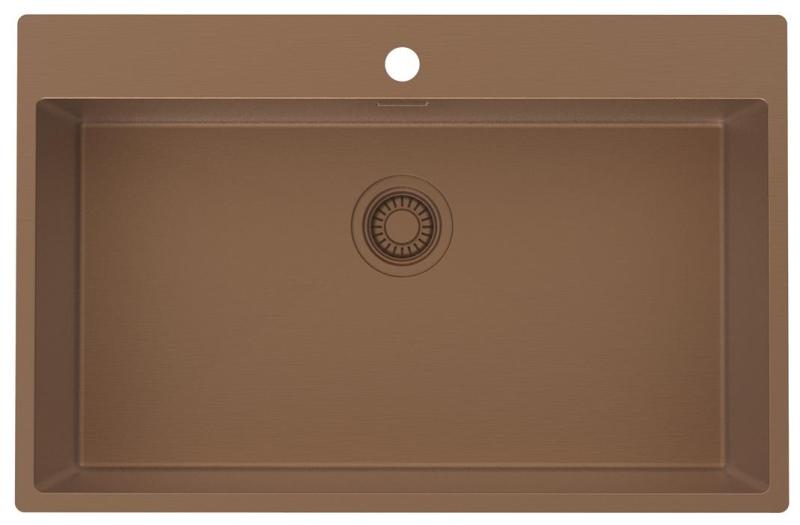 Pure.Sink Luxion Stor kopparspis 78x50 cm Tapwing med kranhål PLX7850T-62