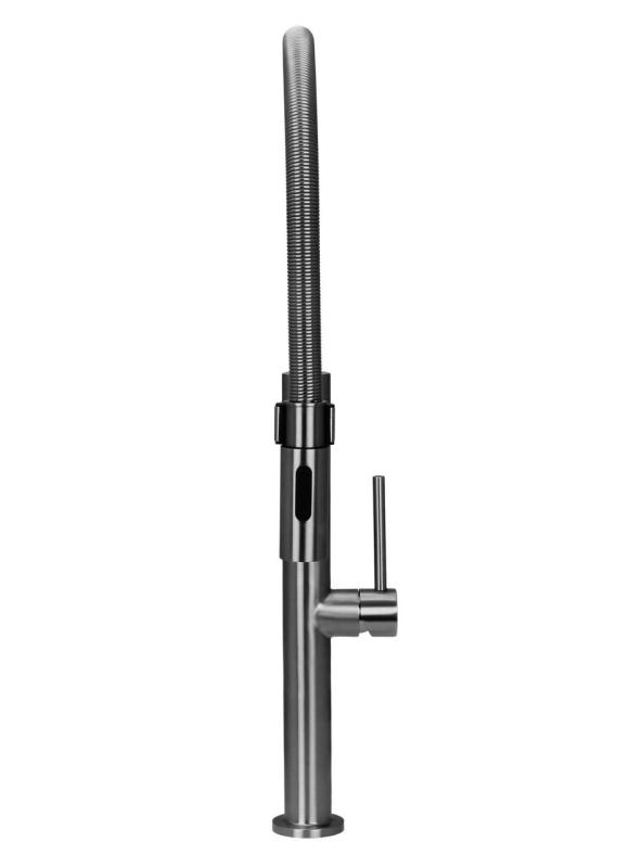 Pure.Sink Luxion Massiv rostfri köksblandare Profi med flexibel utloppsrör och 2 stråltyper PLXFLEX-02