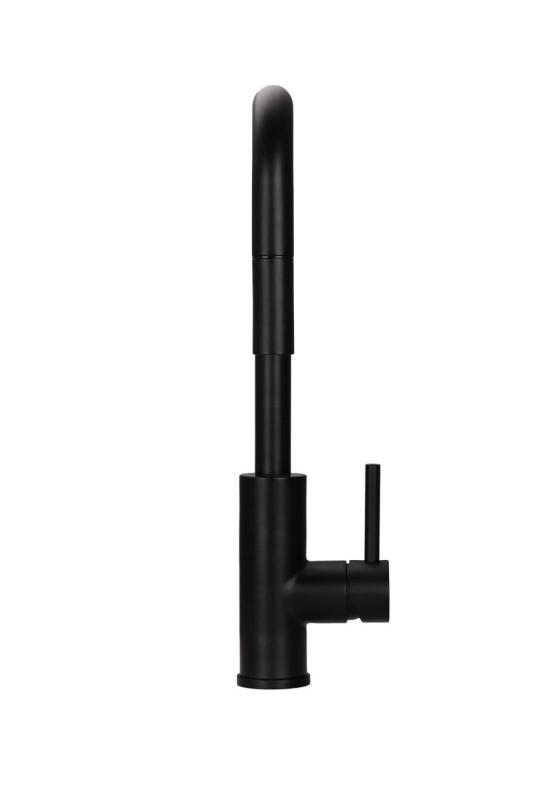 Pure.Sink Luxion Matt svart köksblandare, fyrkantig med utdragbart utlopp PLXSQUA-10