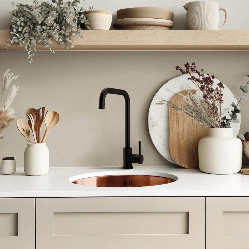 Pure.Sink Rondo Koppar Rund Diskho för planmontering, undermontering och övermontering 38 cm PRN38-62