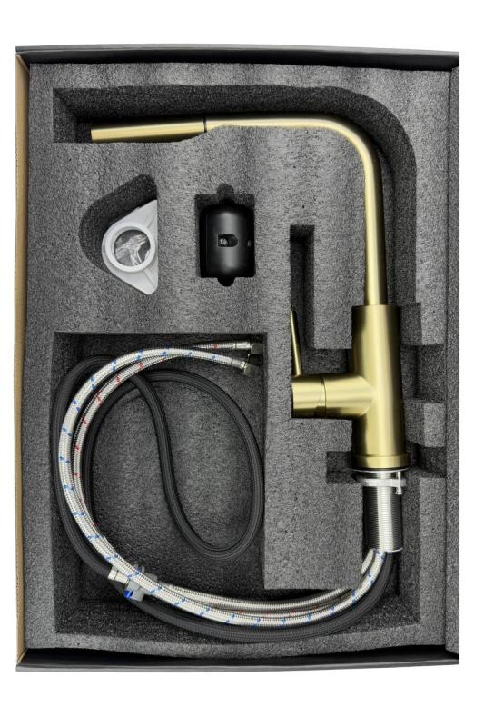 Pure.Sink Elite Steel Spark-S kökskran PVD koppar med utdragbar pip PS8041-62