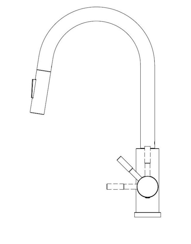 Pure.Sink Elite Steel Stream-S kökskran PVD koppar med utdragbar pip PS8045-62
