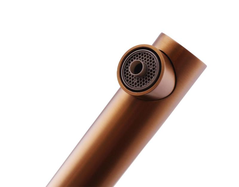 Pure.Sink Elite Steel Clear-S PVD borstad guld 3-vägs kökskran med utdragbar pip och filtrerat vatten PS8120-60