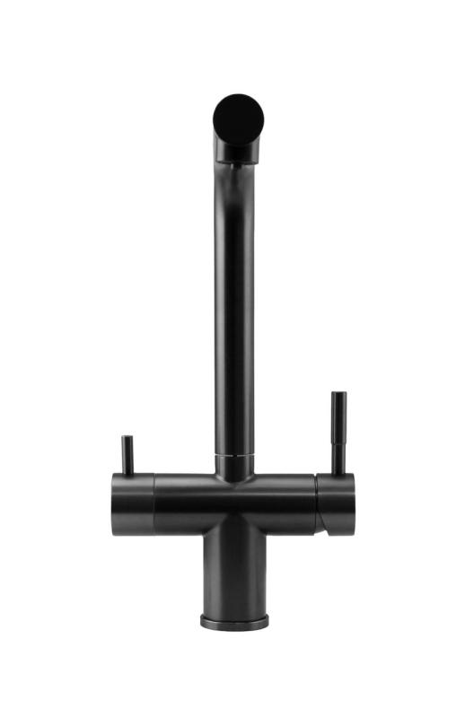 Pure.Sink Elite Steel Clear-S PVD gun metal 3-vägs Kökskran med Utdragbart Utlopp och Filtrerat Vatten PS8120-61