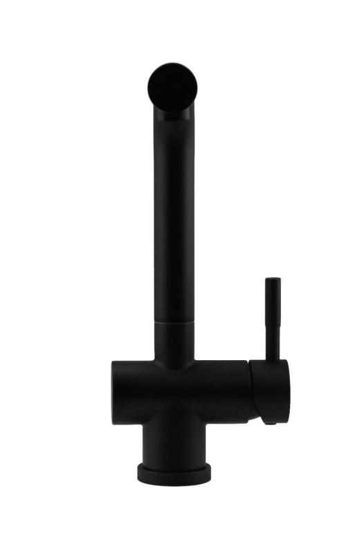 Pure.Sink Elite Steel Pulse-S kökskran Matt Svart med utdragbar pip och sprayläge PS8500-10