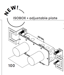 Waterevolution Inbyggnadsdel för tvättställsblandare 2-håls med justerbarhet T0.16.EBI