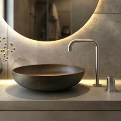 MURO TUA 2-håls tvättställsblandare i krom med vinklad utlopp 1208972108