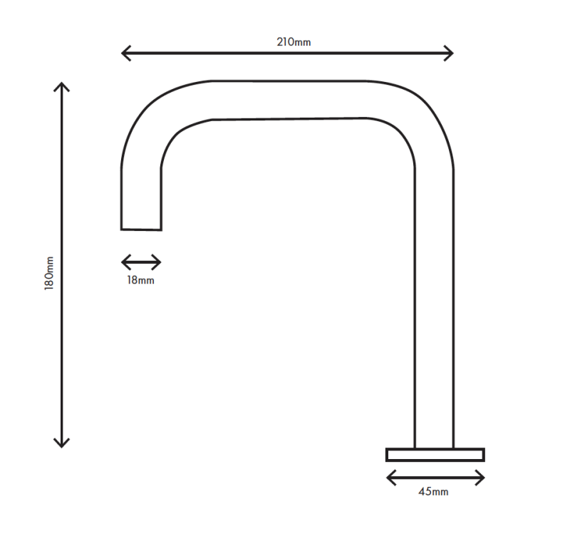MURO TUA 2-hole sink faucet chrome with angled spout 1208972108