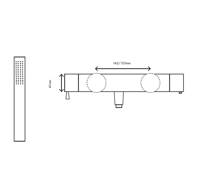 MURO TUA duschtermostatblandare med duschset krom M1.B1TH.CR