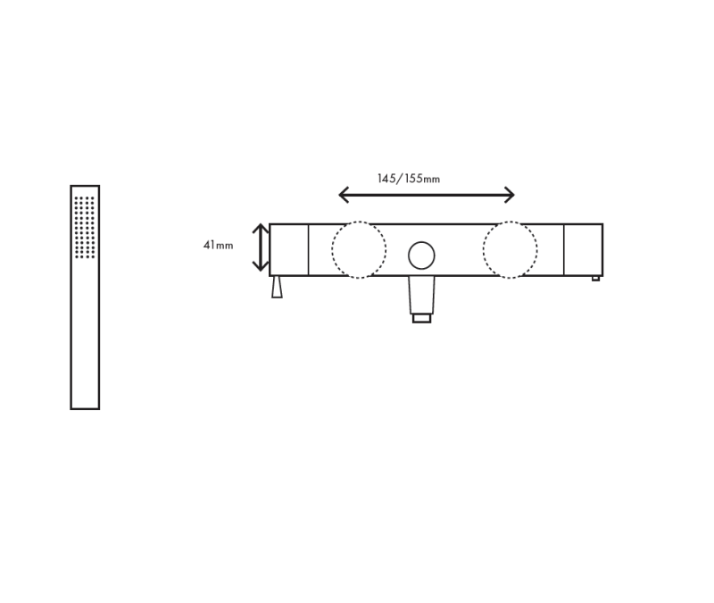 MURO TUA badtermostat med handduschset krom M1.B2TH.CR