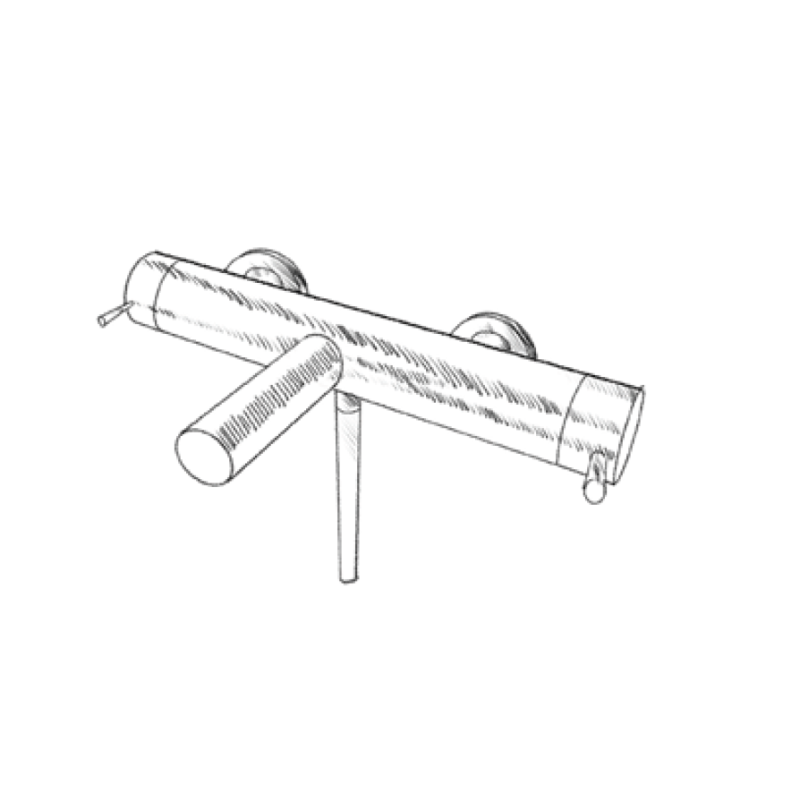 MURO TUA badtermostat med handduschset krom M1.B2TH.CR