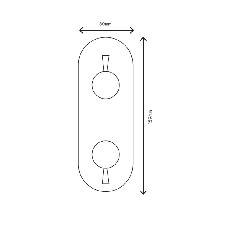 MURO TUA Väggmonterad blandare med 3-vägs omställare, krom M1.B33.S.CR