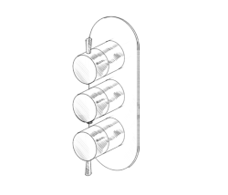 MURO TUA Väggmonterad blandare med 2 stängningskranar, krom M1.B34.S.CR