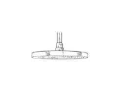 MURO TUA huvuddusch 250 mm krom M1.BA2.M.CR