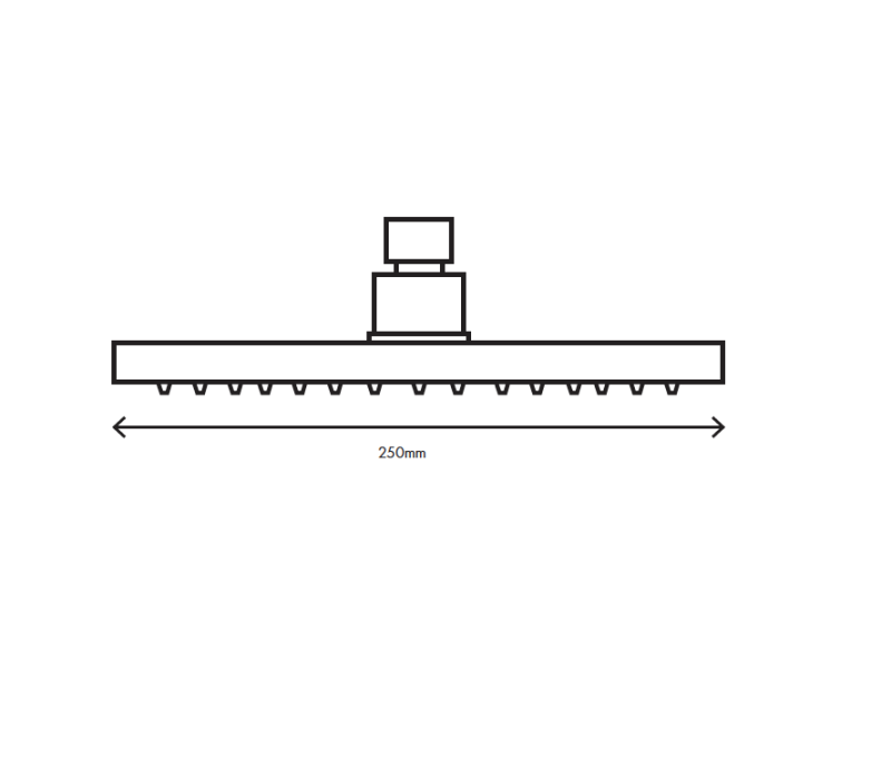 MURO TUA huvuddusch 250 mm krom M1.BA2.M.CR