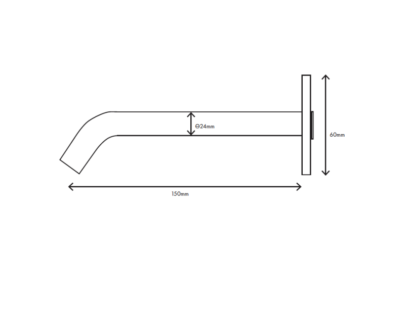 MURO TUA bath spout chrome M1.CA3.W.15.CR