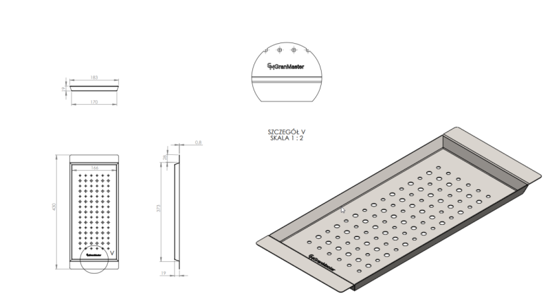 Massimo Accessoire Insatslåda Svart Matt 183x430x19mm