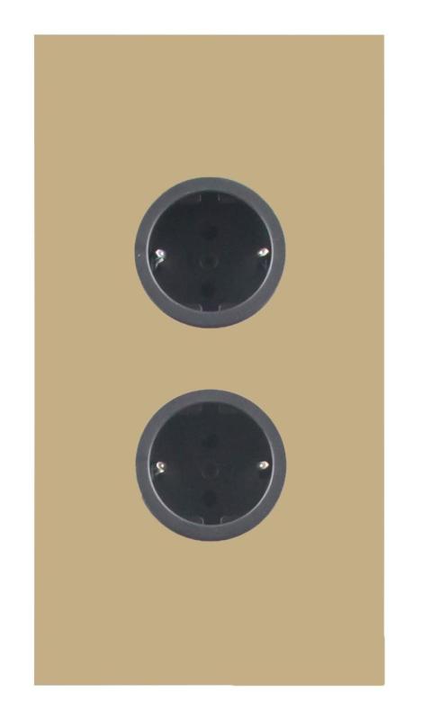 Indux Corner Energisäule mit 2 Steckdosen Randschuss Gold 1208972283