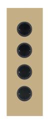 Indux Corner Energisäule mit 4 Steckdosen Randschutzerdung Gold 1208972292