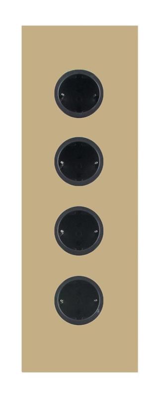Indux Corner Energisäule mit 4 Steckdosen Randschutzerdung Gold 1208972292